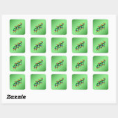 3 Kokopelli #29 Vierkante Sticker (Vel)