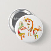 3 Kokopelli #51 Ronde Button 5,7 Cm (Voorkant /achterkant)
