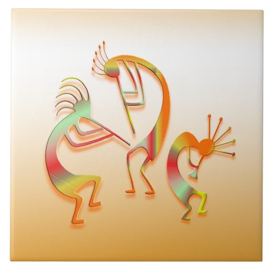 3 Kokopelli_#51 Tegeltje (Voorkant)