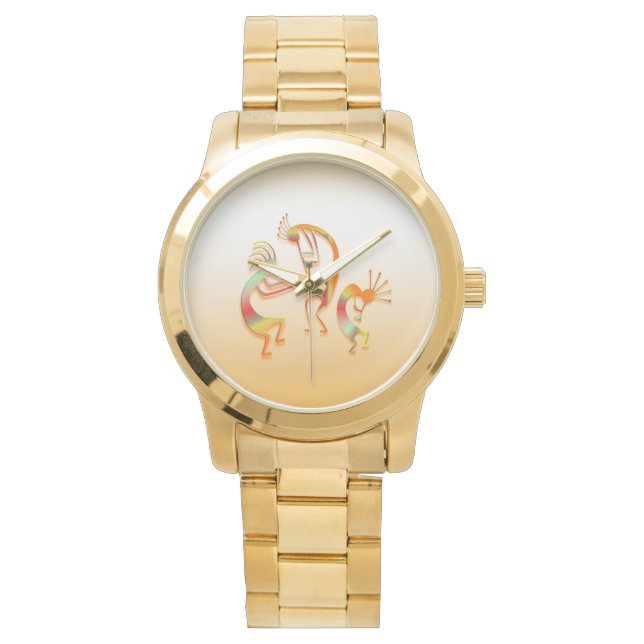 3 Kokopelli #51a Horloge (Voorkant)