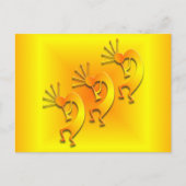 3 Kokopelli #89 Briefkaart (Voorkant)