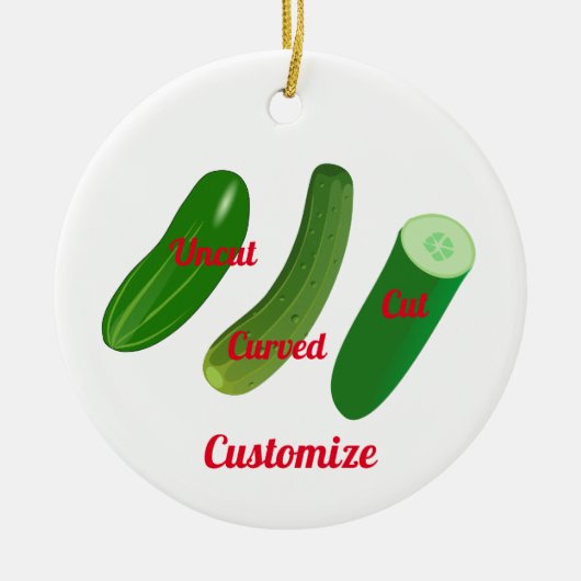 3 Komkommers Thunder_Cove Keramisch Ornament (Voorkant)