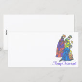 3 koningen, Vrolijke Kerstmis! Feestdagenkaart (Voorkant / Achterkant)