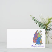 3 koningen, Vrolijke Kerstmis! Feestdagenkaart (Staand voorkant)