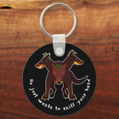 3-kopige Cerberus die hij alleen maar je hand wil  Sleutelhanger (Voorkant)