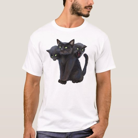 3 kopje kat t-shirt (Voorkant)