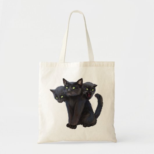 3 kopje kat tote bag (Voorkant)