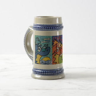 3-koppige Dragon Stein Bierpul