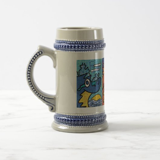 3-koppige Dragon Stein Bierpul (Links)