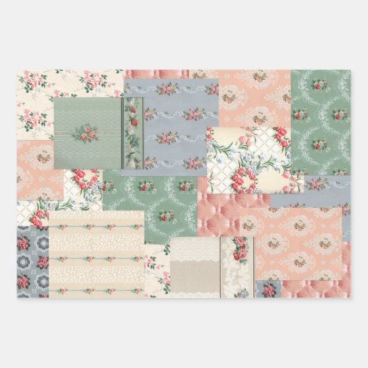 3 Koulage Katoen behangselpapier Ephemera-vellen Inpakpapier Vel (Voorkant 2)