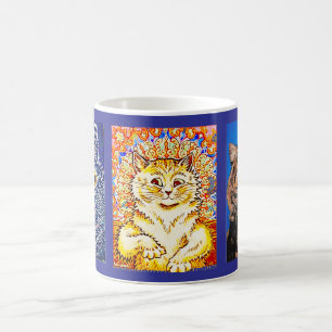 3 kunstkatten door Louis Wain,  Koffiemok