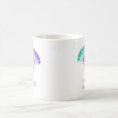 3 Kute Colorful Pastel Waterverf Butterflies Koffiemok (Center)