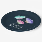 3 Kute Colorful Pastel Waterverf Butterflies Papieren Bordje (Gekanteld)