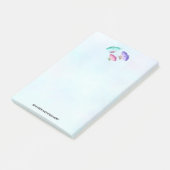 3 Kute Colorful Pastel Waterverf Butterflies Post-it® Notes (Schuin)