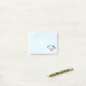 3 Kute Colorful Pastel Waterverf Butterflies Post-it® Notes (Op bureau)