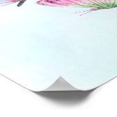 3 Kute Colorful Pastel Waterverf Butterflies Poster (Hoek)