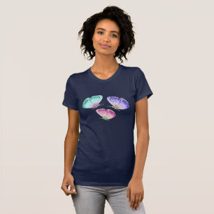 3 Kute Colorful Pastel Waterverf Butterflies T-shirt