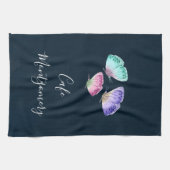 3 Kute Colorful Pastel Waterverf Butterflies Theedoek (Horizontaal)