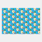 3 🎾 Kute kerstdwergen met tennisbal Inpakpapier Vel (Voorkant 2)