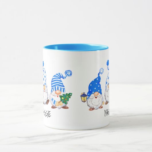 3 Kute kerstkoepel Aangepaste naam 2 Toon-Mok Mok (Midden)