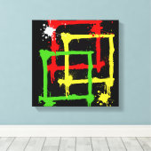 3 kwadraat canvas afdruk (Insitu (Houten vloer))