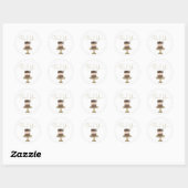 3 Laag Cake Elegant Modern Ronde Sticker (Vel)