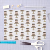3 Laag Cake Moderne Elegante Bruiloftsdouche Rusti Tissuepapier (Craft)
