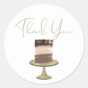 3 laags cake elegant modern ronde sticker