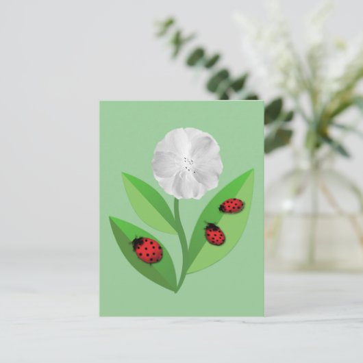 3 Ladybugs Briefkaart (Staand voorkant)