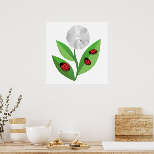 3 Ladybugs Poster (Keuken)