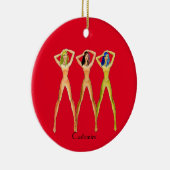3 langbenige dames Staande Thunder_Cove Keramisch Ornament (Rechts)