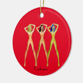3 langbenige dames Staande Thunder_Cove Keramisch Ornament (Links)