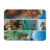 3 Lange Verticale Strip Boho Foto Magneet (Horizontaal)