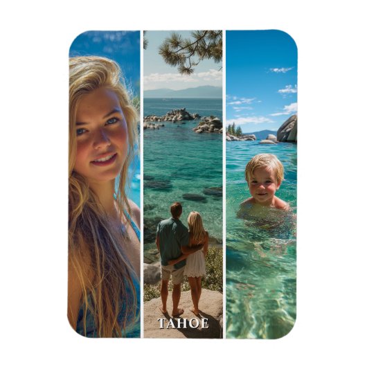3 Lange Verticale Strip Boho Foto Magneet (Verticaal)