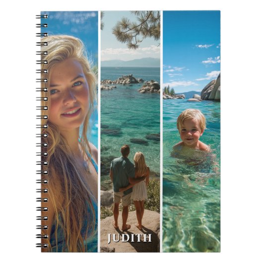 3 Lange Verticale Strip Boho Foto Notitieboek (Voorkant)
