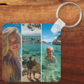 3 Lange Verticale Strip Boho Foto Sleutelhanger (Achterkant)