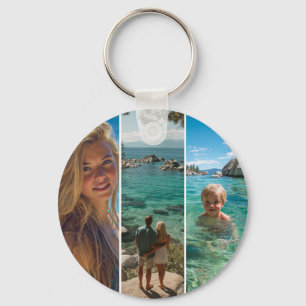 3 Lange Verticale Strip Boho Foto Sleutelhanger