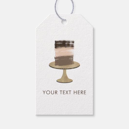 3 Layer Cake Modern Elegant Rustisch Vrijgezellenf Cadeaulabel (Voorkant)