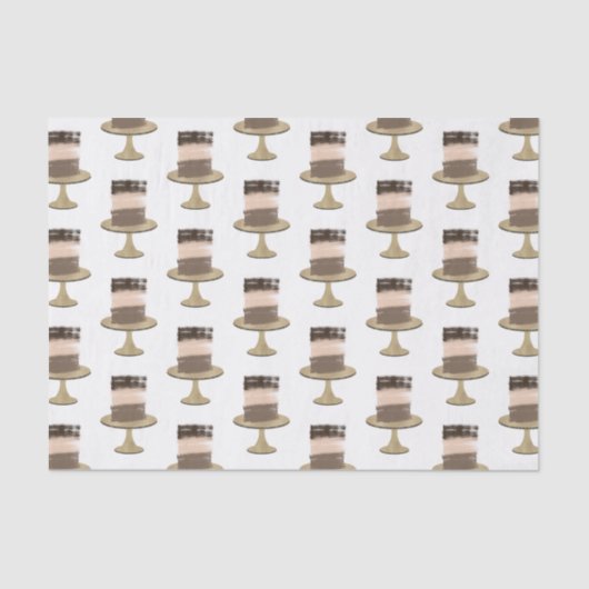 3 Layer Cake Modern Elegant Rustisch Vrijgezellenf Tissuepapier (Voorkant)