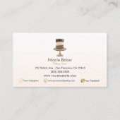 3 Layer Cake Modern Rustic Wedding Bakery Visitekaartje (Achterkant)