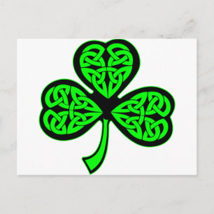 3 Leaf Celtic Shamrock Briefkaart