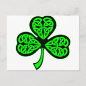 3 Leaf Celtic Shamrock Briefkaart (Voorkant)