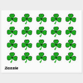 3 Leaf Celtic Shamrock Ronde Sticker (Vel)