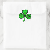 3 Leaf Celtic Shamrock Ronde Sticker (Tas)