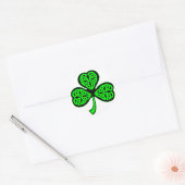 3 Leaf Celtic Shamrock Ronde Sticker (Envelop)