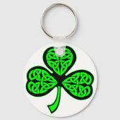 3 Leaf Celtic Shamrock Sleutelhanger (Voorkant)