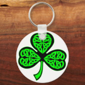 3 Leaf Celtic Shamrock Sleutelhanger (Voorkant)