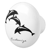 3 Leapingbruinvissen Thunder_Cove Keramische Knop (Rechts)