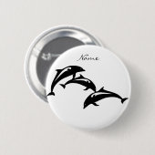3 Leapingbruinvissen Thunder_Cove Ronde Button 5,7 Cm (Voorkant /achterkant)