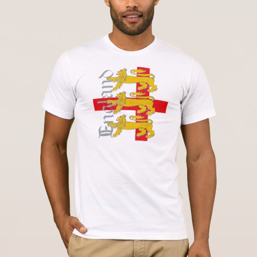 3 leeuwen op St. George's Cross T-shirt (Voorkant)